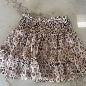 Zara Animal Print Mini Skirt